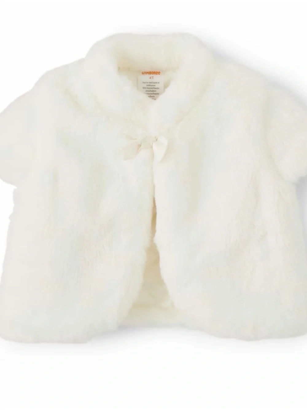 Gymboree Ivory Faux-Fur Cape with Bow